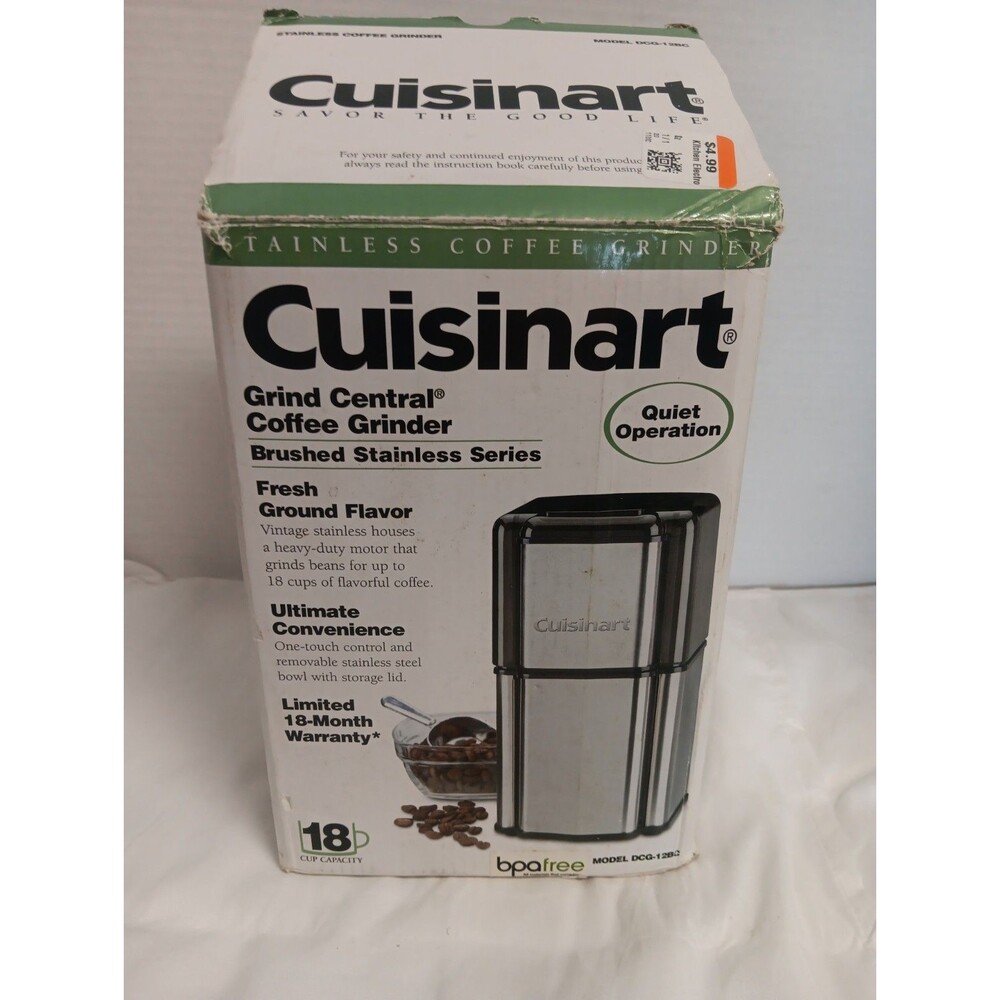 CUISINART Grind Central Brushed Stainless COFFEE GRINDER DCG-12BC